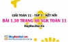 Bài 1.30 SGK Toán 11 tập 1 Kết nối tri thức